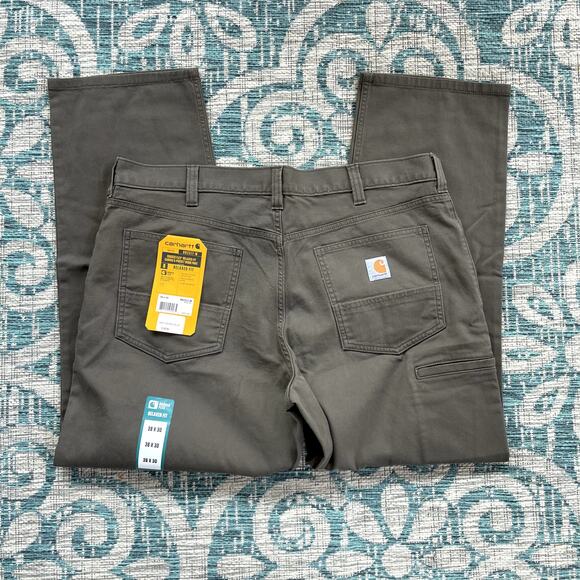 Carhartt Men's Relaxed Tapered Rigby Canvas Jogger Pants - Size 38 - Picture 3 of 9
